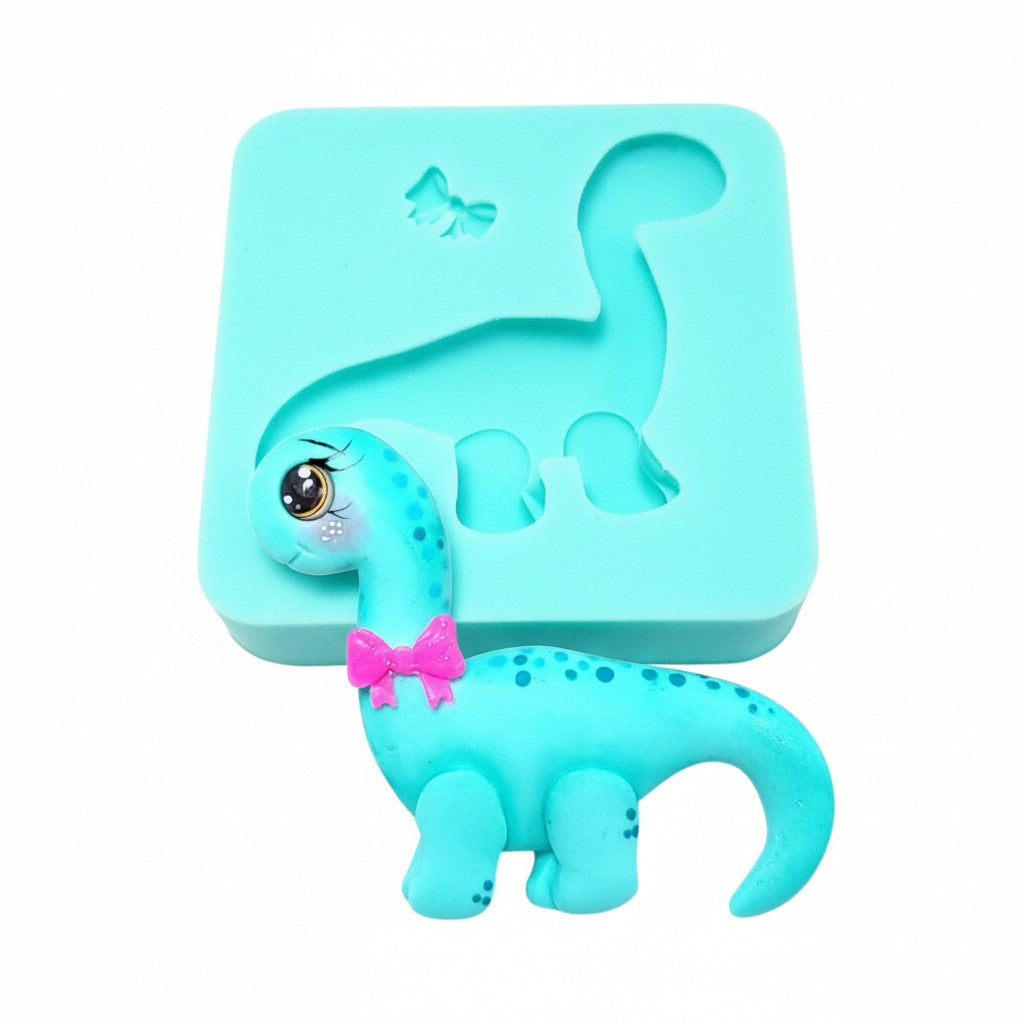 Cute Brontosaurus Multi Project Silicone Mold for Fondant Resin Clay Miniatures MS701