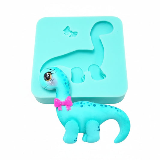 Cute Brontosaurus Multi Project Silicone Mold for Fondant Resin Clay Miniatures MS701