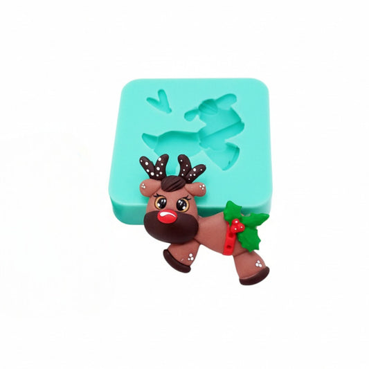 Lovely Reindeer Multi-Project Silicone Mold for Fondant Resin Clay Crafts MS704