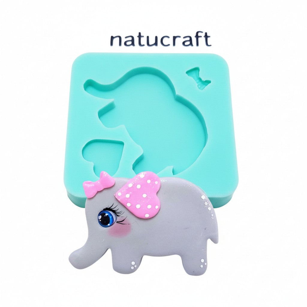 Baby Elephant Multi-Project Silicone Mold for Fondant, Resin, Clay Crafts MS722