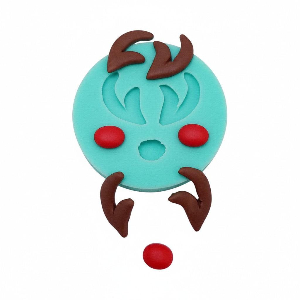 Reindeer Nose Antler Multi-Project Silicone Mold for Fondant Resin Clay Crafts