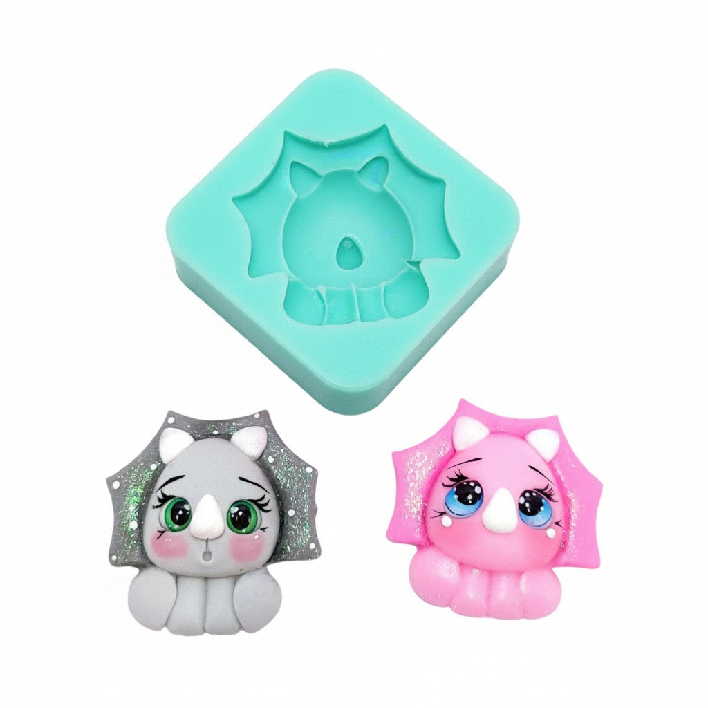 Baby Dino Triceratops Multi Project Silicone Mold MS769