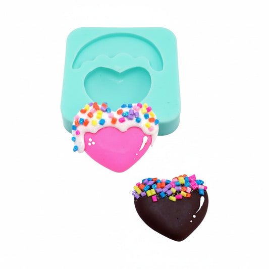 Donut Heart Candy Silicone Mold for Cake Resin and Clay Crafts