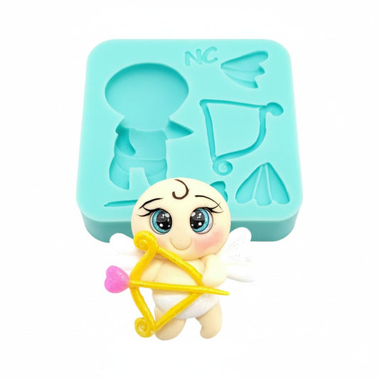 Cupid Valentines Multi Project Silicone Mold for Cake Resin Clay Fondant MS775