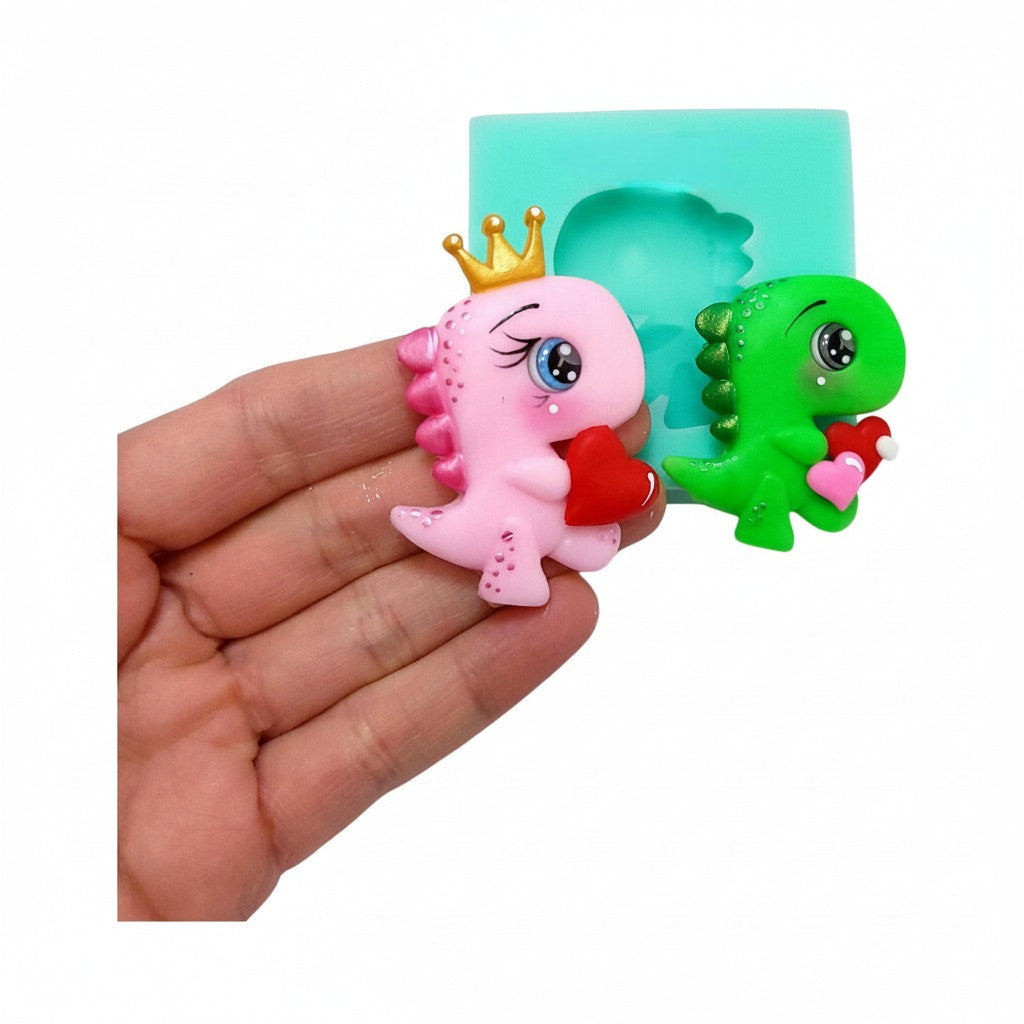Cute T Rex Dinosaur Multi-Project Silicone Mold MS780 for Miniatures Fondant Resin
