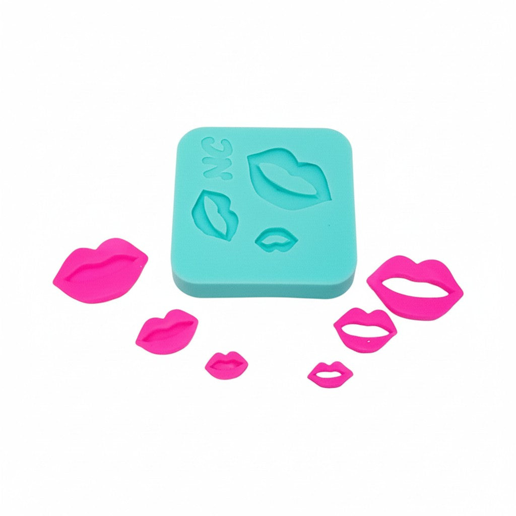Lips Kiss Silicone Mold for Fondant Resin Clay Miniatures Cupcake Decorations