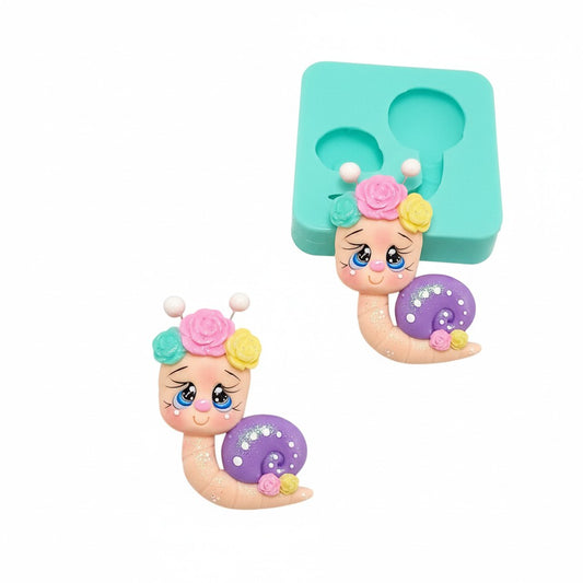 Cute Snail Easter Silicone Mold for Cupcakes Miniatures Resin Clay Fondant