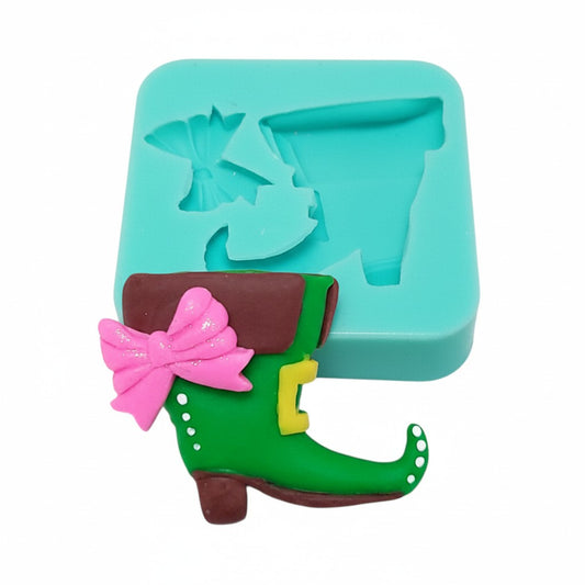 Leprechaun Shoe St Patrick Silicone Mold Mini Boot for Resin Fondant Clay