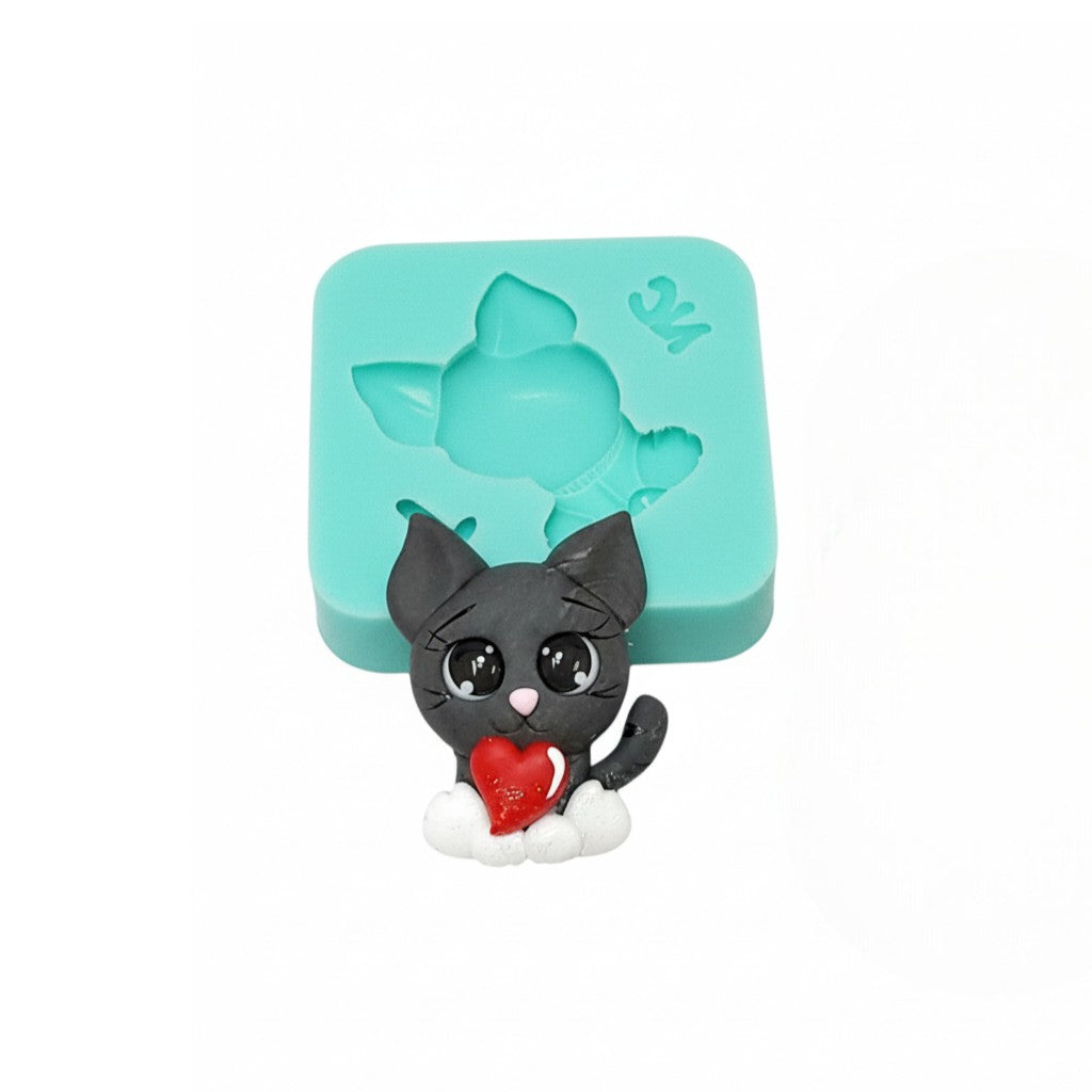Cute Sitting Cat Multi-Project Silicone Mold MS815