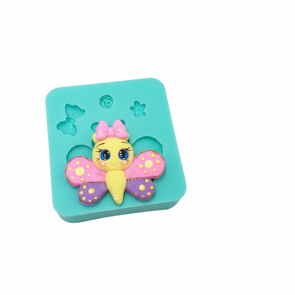 Cute Butterfly Easter Silicone Mold Multi Project Fondant Resin Clay MS828