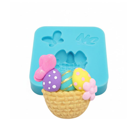 Easter Basket Eggs Silicone Mold for Cake Resin Clay Miniatures