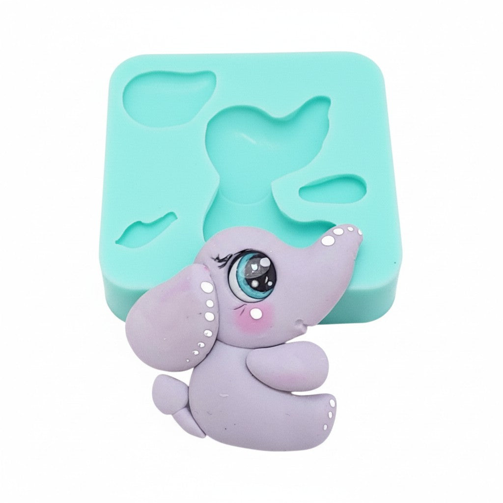 Baby Elephant Multi Project Silicone Mold for Cake Resin Clay Fondant Crafts MS840