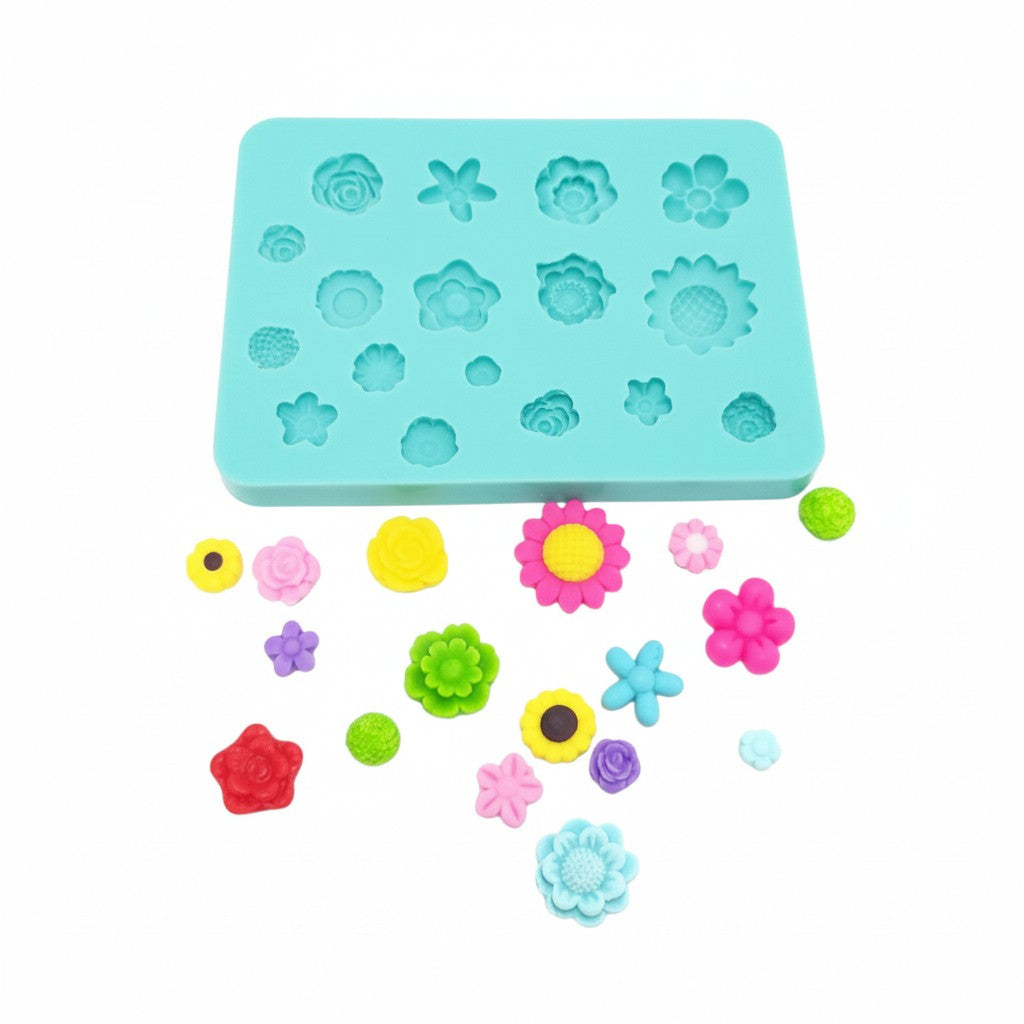 Mini Flowers Roses Silicone Mold Multi-Project Miniature Fondant Resin Clay Mold MS874