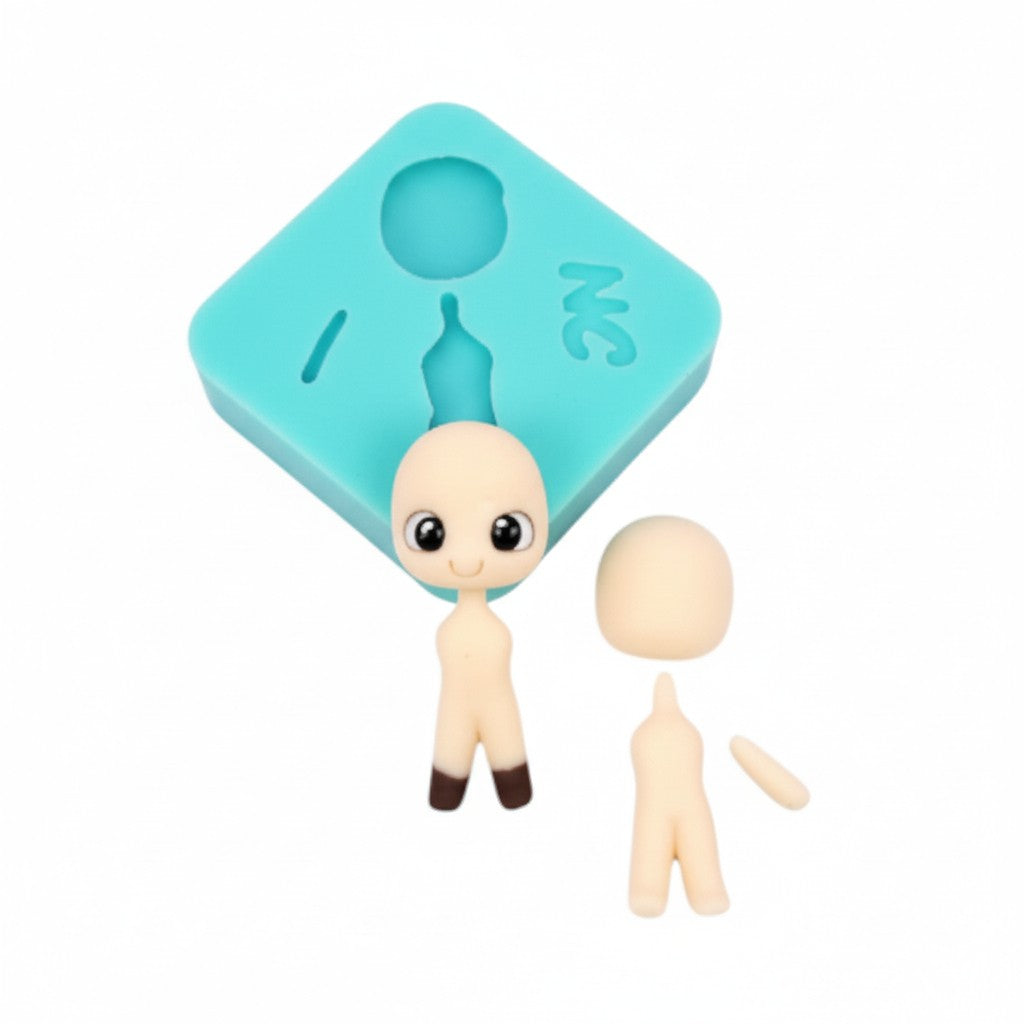 Tiny Doll Body and Head Multi-Project Silicone Mold MS876 for Mini Crafts