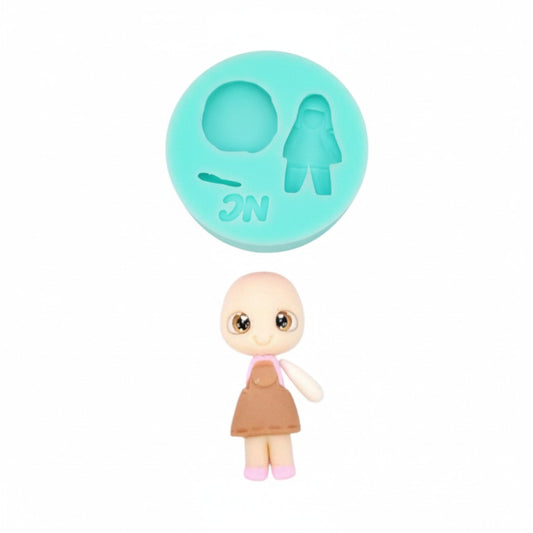 Tiny Doll Body & Head Multi-Project Silicone Mold for Miniatures MS878