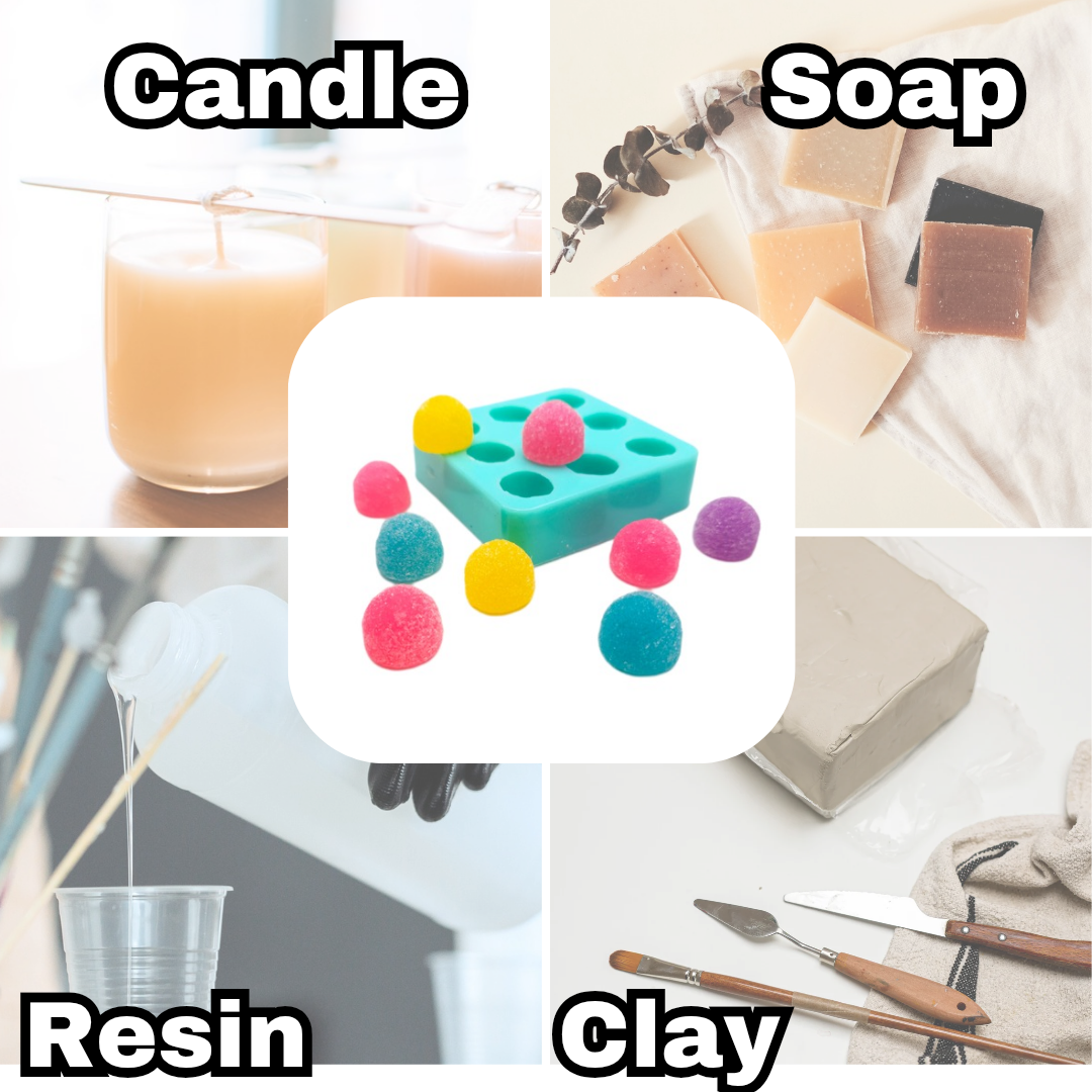 Sugar gummy drops Silicone mold Versatile Silicone Mold For Edible Crafts, Resin, Clay, Wax, Pet Treats & More Handmade in Canada NT062
