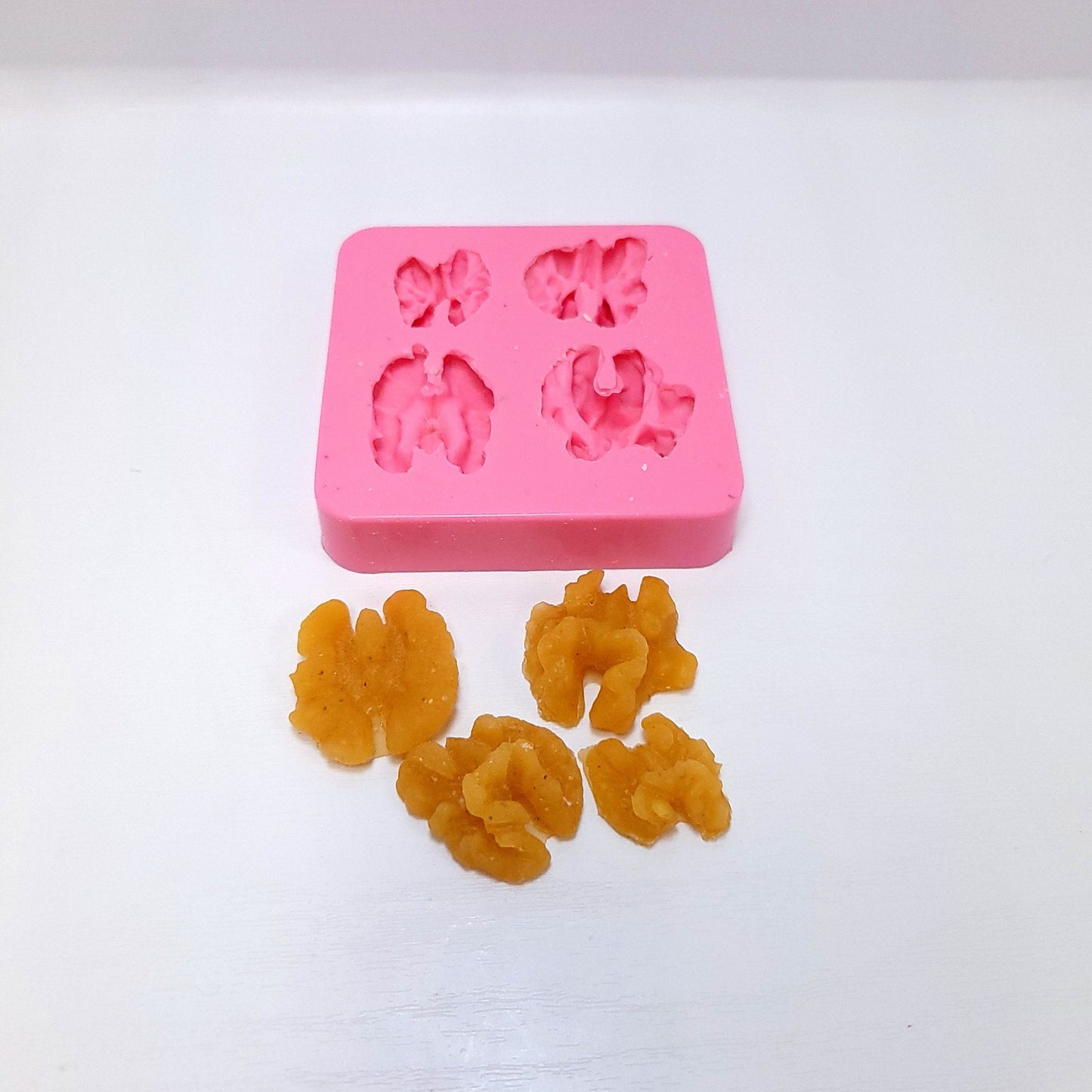 Walnuts Silicone Mold, Wax melts mold, walnut Resin mold, candle and Soap mold, Realistic nut Flexible mold NC072