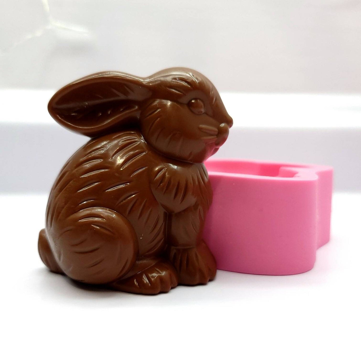 Chocolate bunny silicone mold, Easter bunny silicone, soap bunny mold NS020