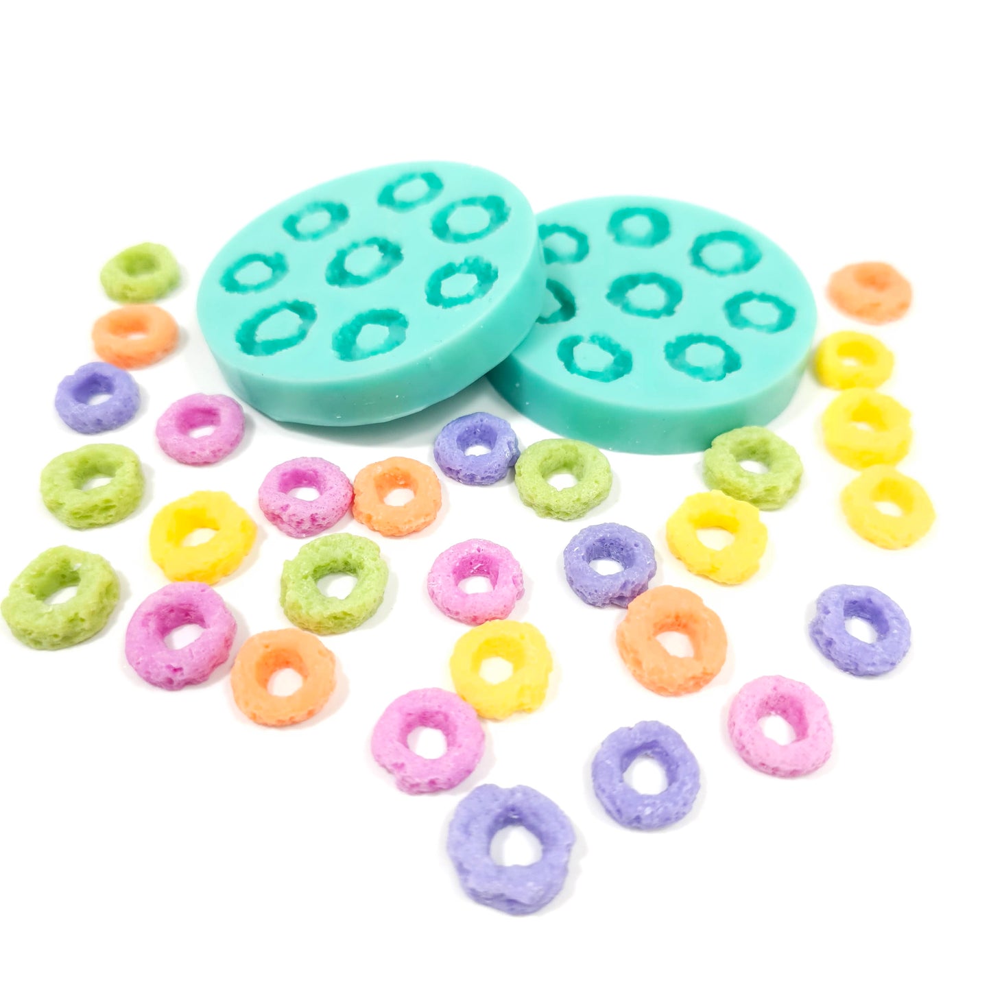 Silicone Fruit Rings Mold - Versatile 8-Cavity Design for Wax Melts and Candle Topping NC107