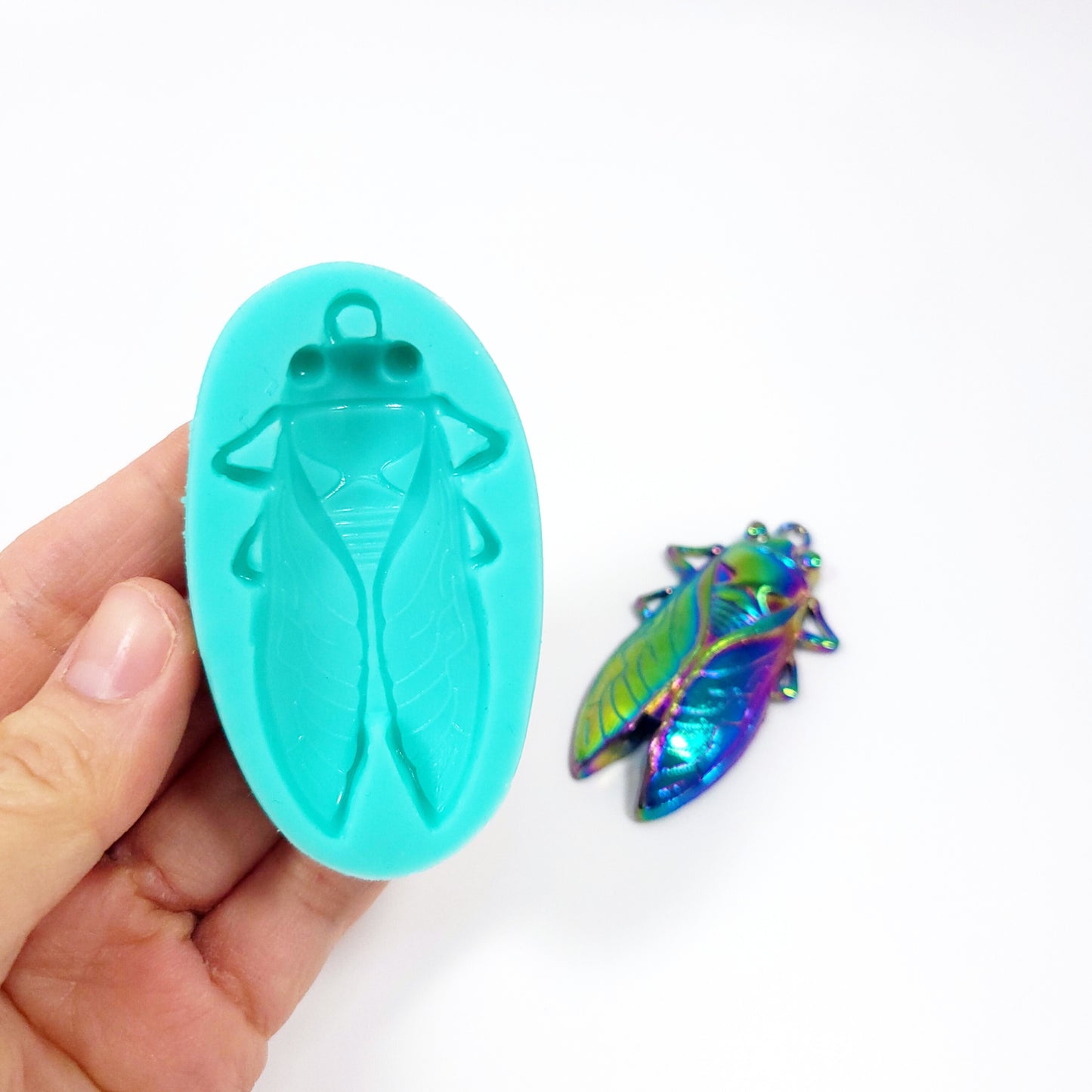 Cicada bug silicone mold Realistic Flexible mold insect, for jewelry making, Flexible cicada silicone mold for scrapbooking, Cicada insect mold NC065