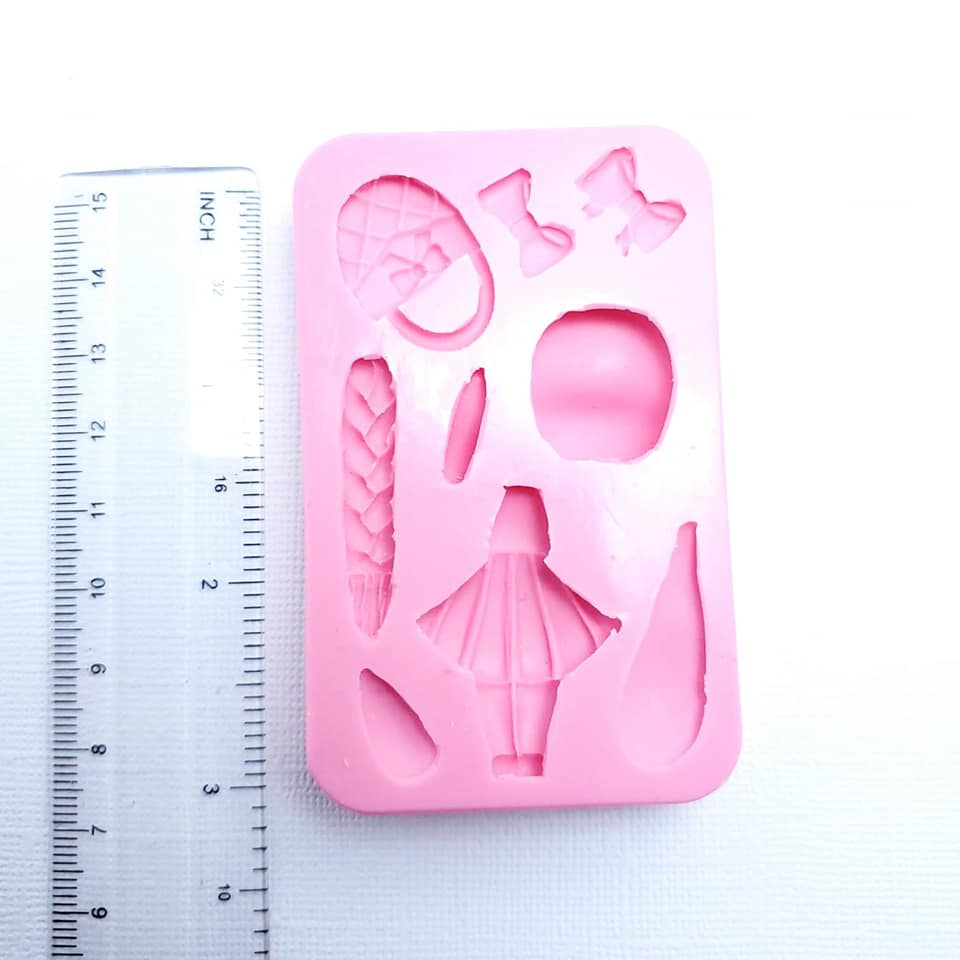 Lovely Doll Figure Multi-Project Silicone Mold MS155 for Crafts and Decorations