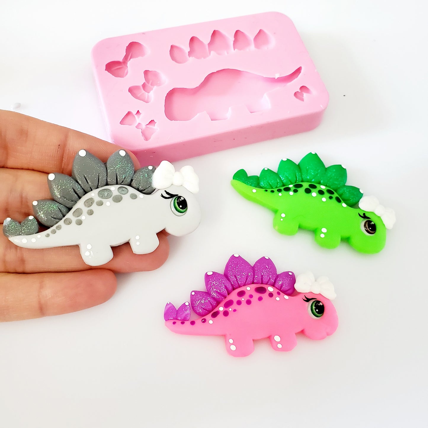 Stegosaurus Dino Multi-Project Silicone Mold for Crafts Fondant Resin Clay MS025