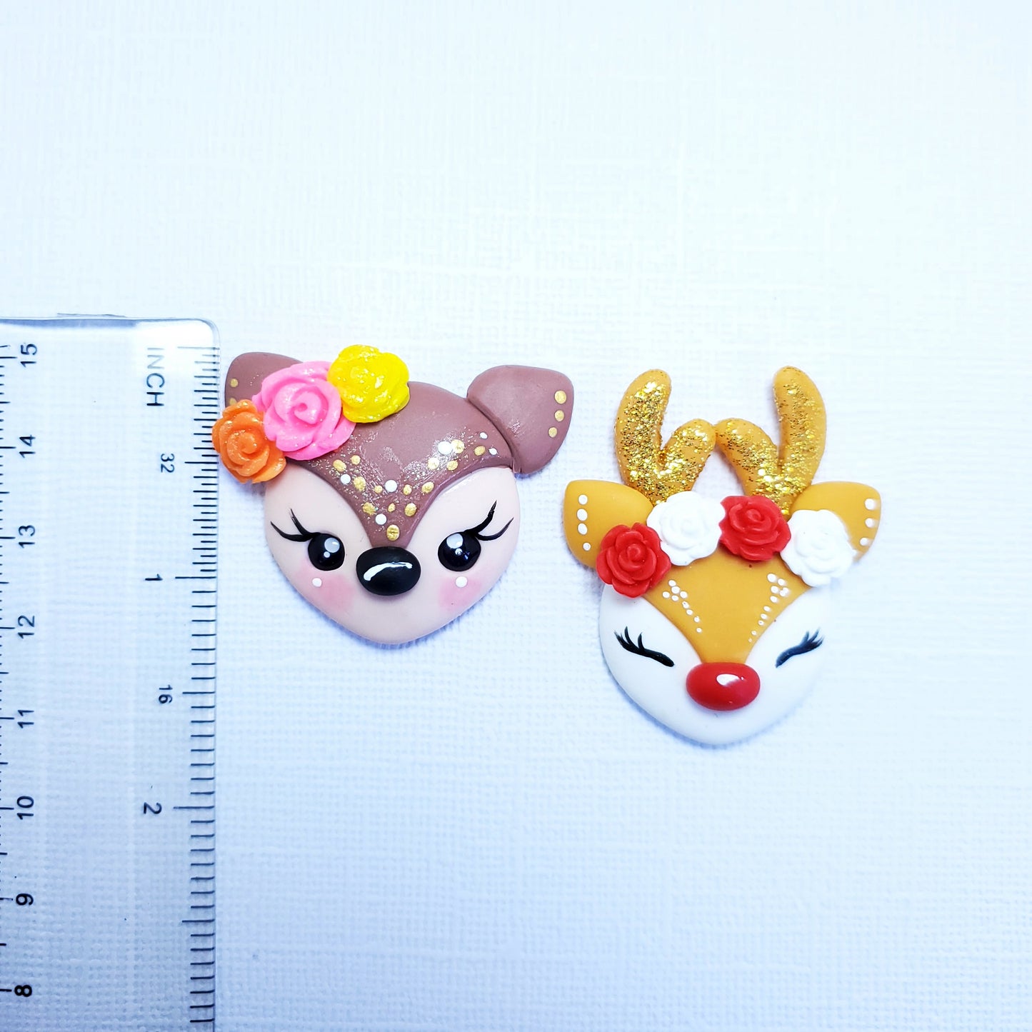 Cute Reindeer Silicone Mold for Fondant Resin Clay Jewelry and Cupcake Decorations