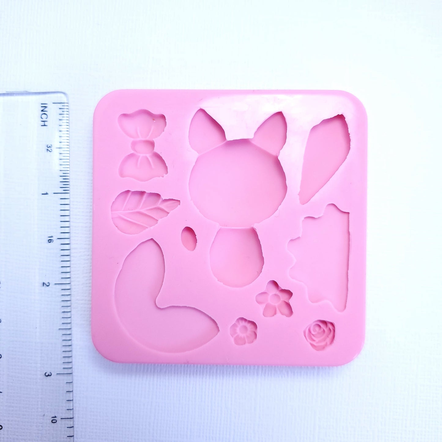 Cute Fox Multi-Project Silicone Mold for Crafts Baking Resin Clay MS031