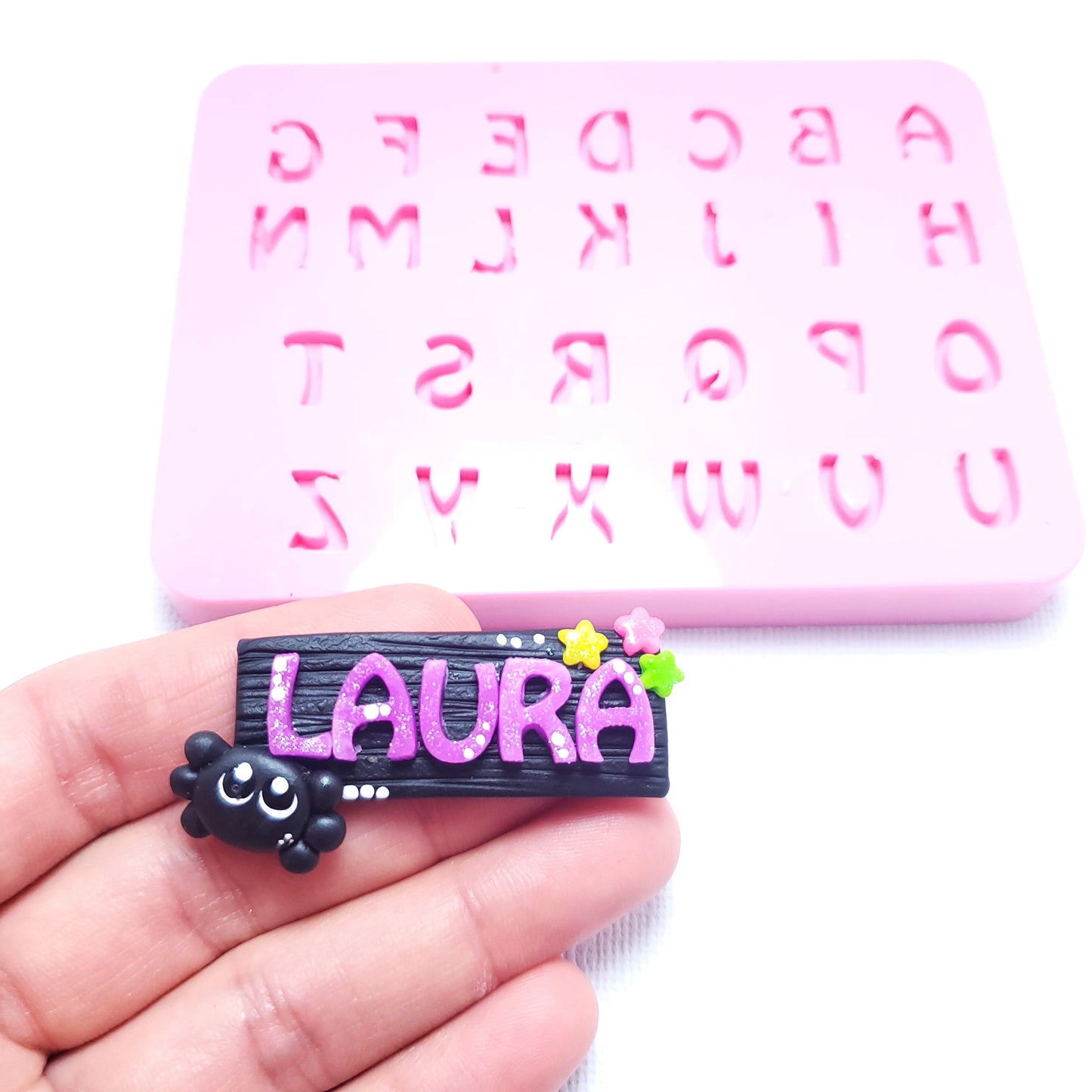 Alphabet Silicone Mold for Fondant, Resin, Clay Letters – Cake and Miniature Crafting