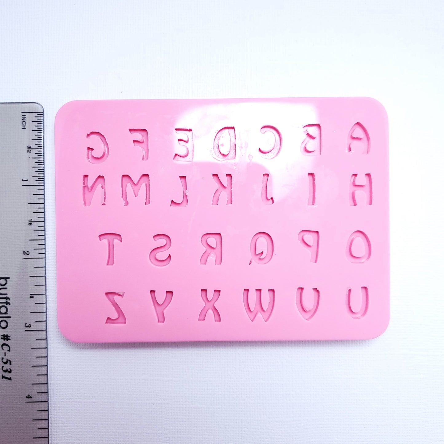 Alphabet Silicone Mold for Fondant, Resin, Clay Letters – Cake and Miniature Crafting