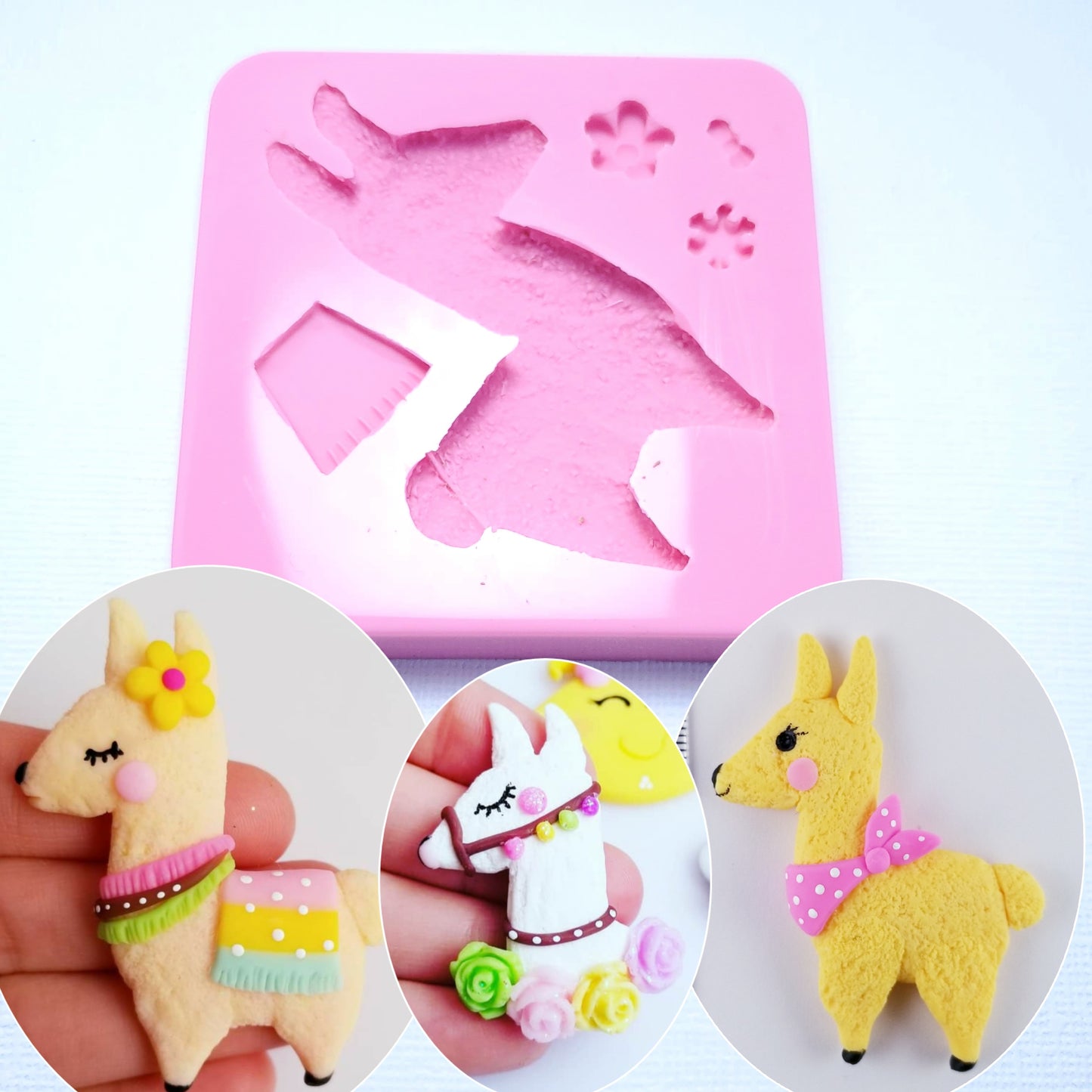 Llama Multi-Project Silicone Mold for Crafts, Fondant, Resin and Clay MS057