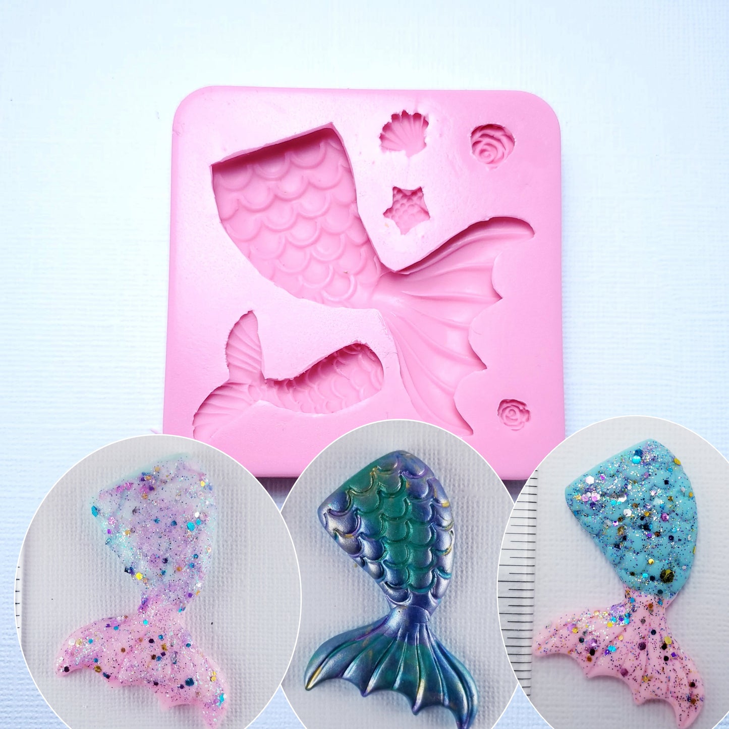 Mermaid Tails Multi-Project Silicone Mold for Crafts and Decorations MS063