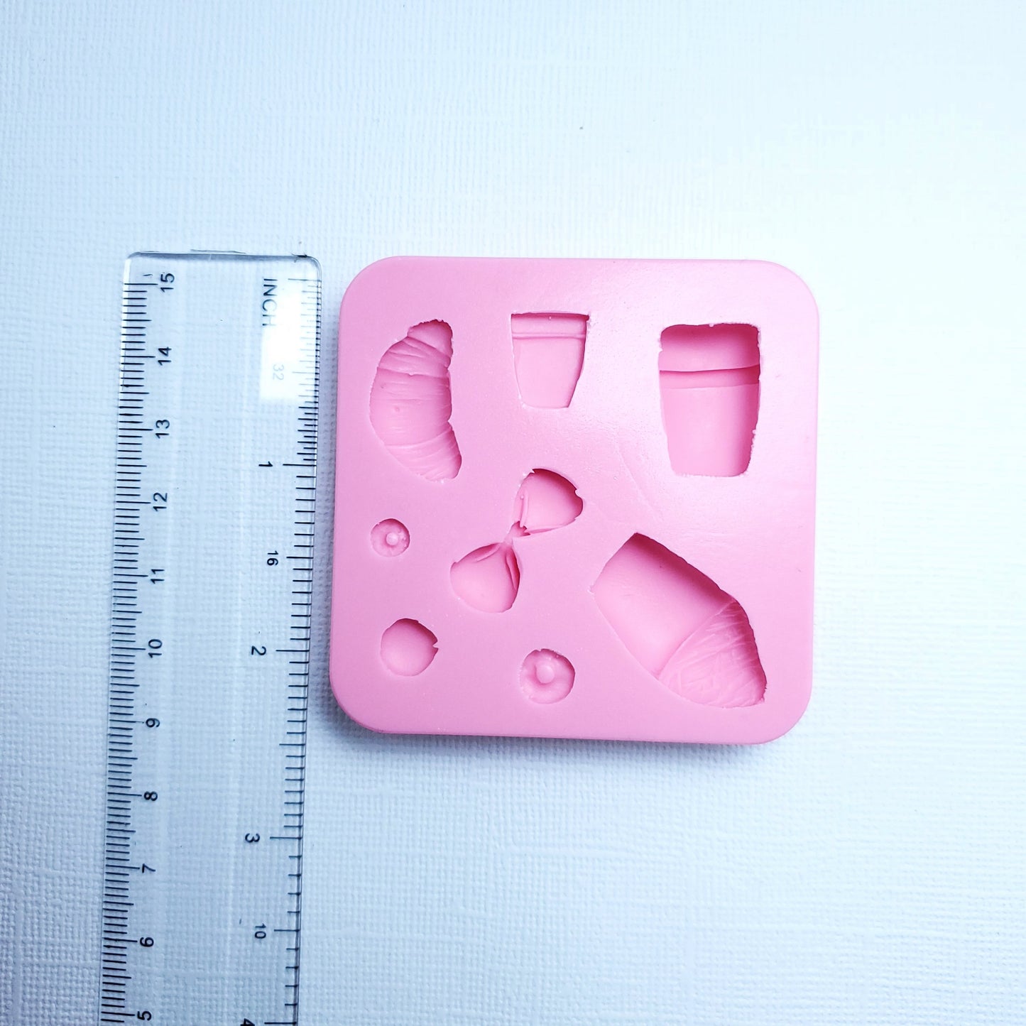 Coffee Cups and Pastry Miniature Silicone Mold for Resin Clay and Fondant
