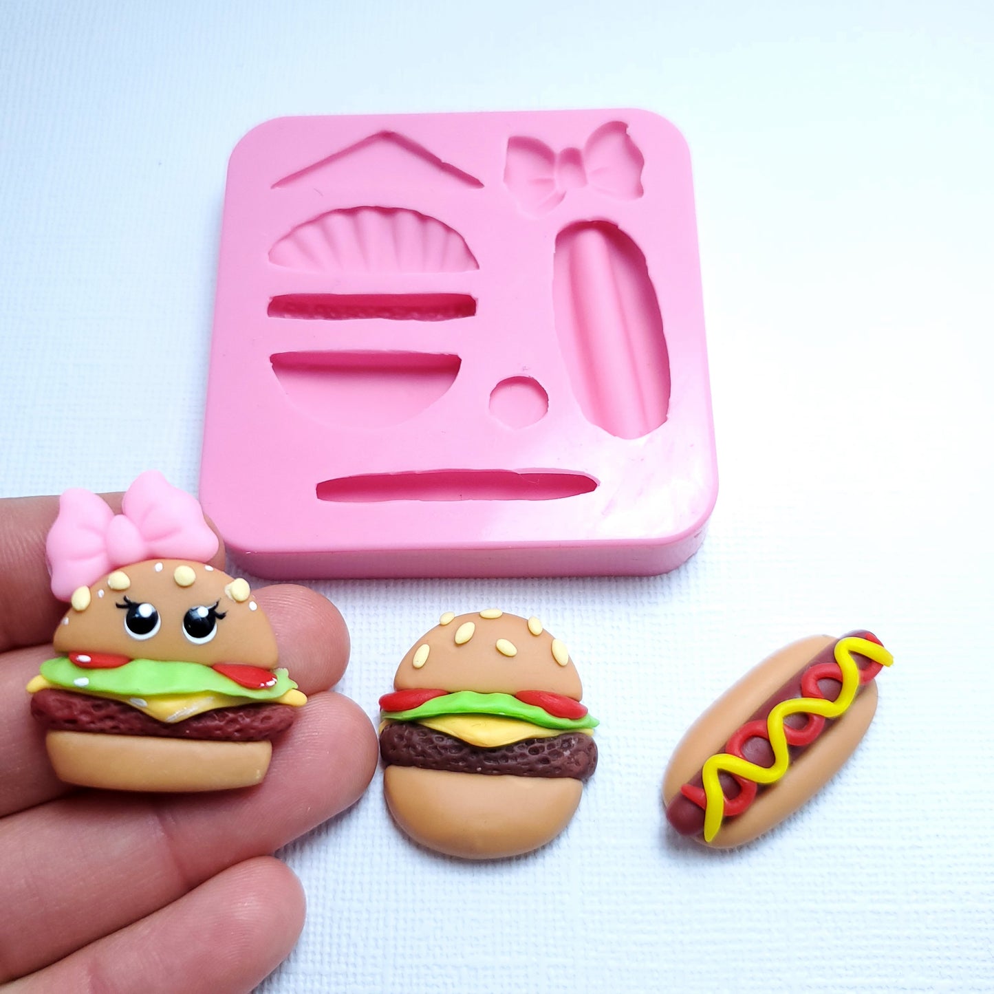 Fast Food Miniatures Multi-Project Silicone Mold MS069 for Clay Resin Fondant Crafts