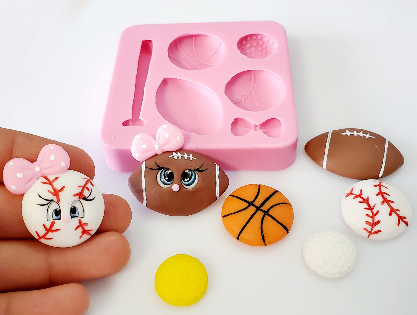 Sports Theme Multi-Project Silicone Mold MS077 for Fondant Resin Clay Miniatures Crafts