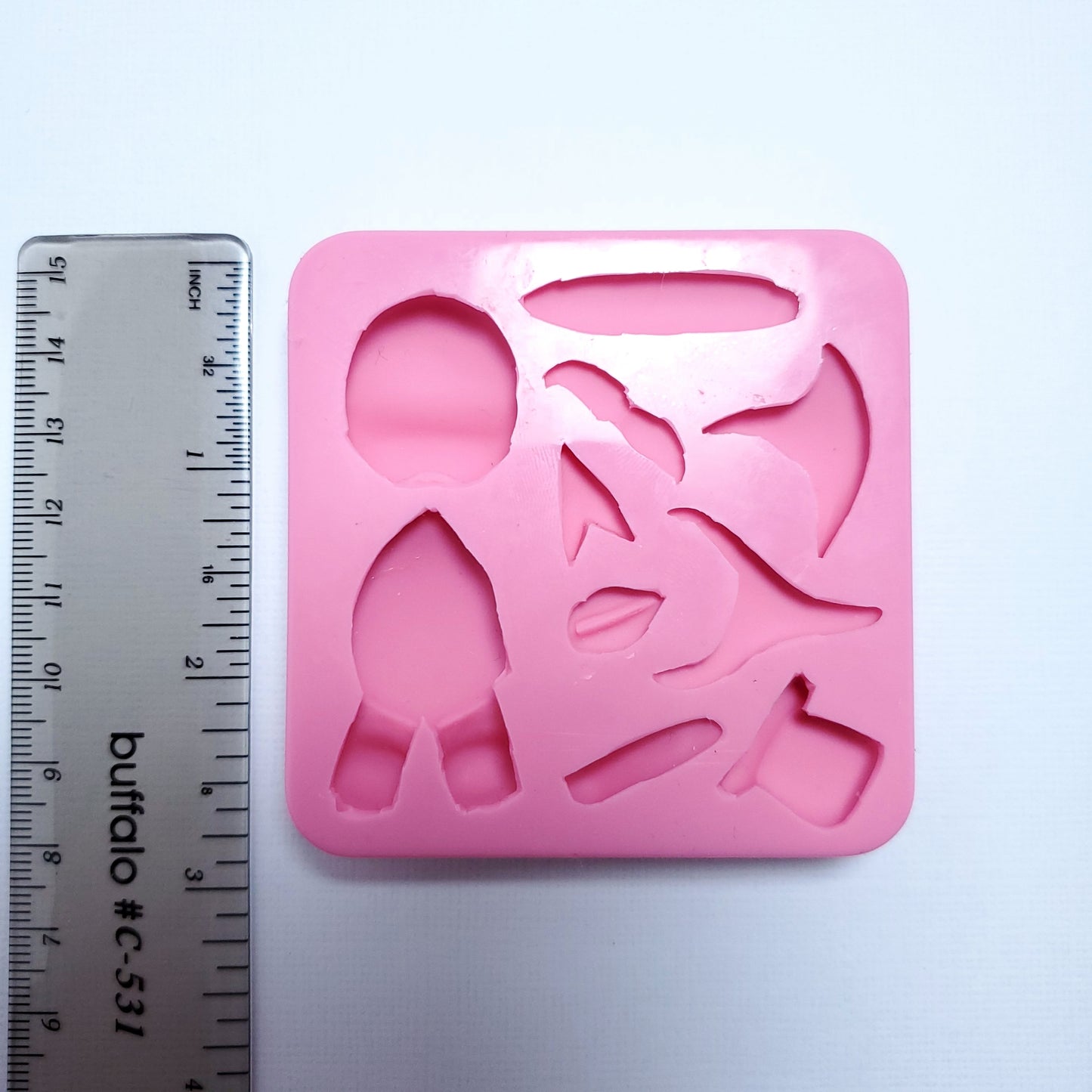 Christmas Character Mold for Polymer Clay Fondant Resin Miniature Cake Decorations
