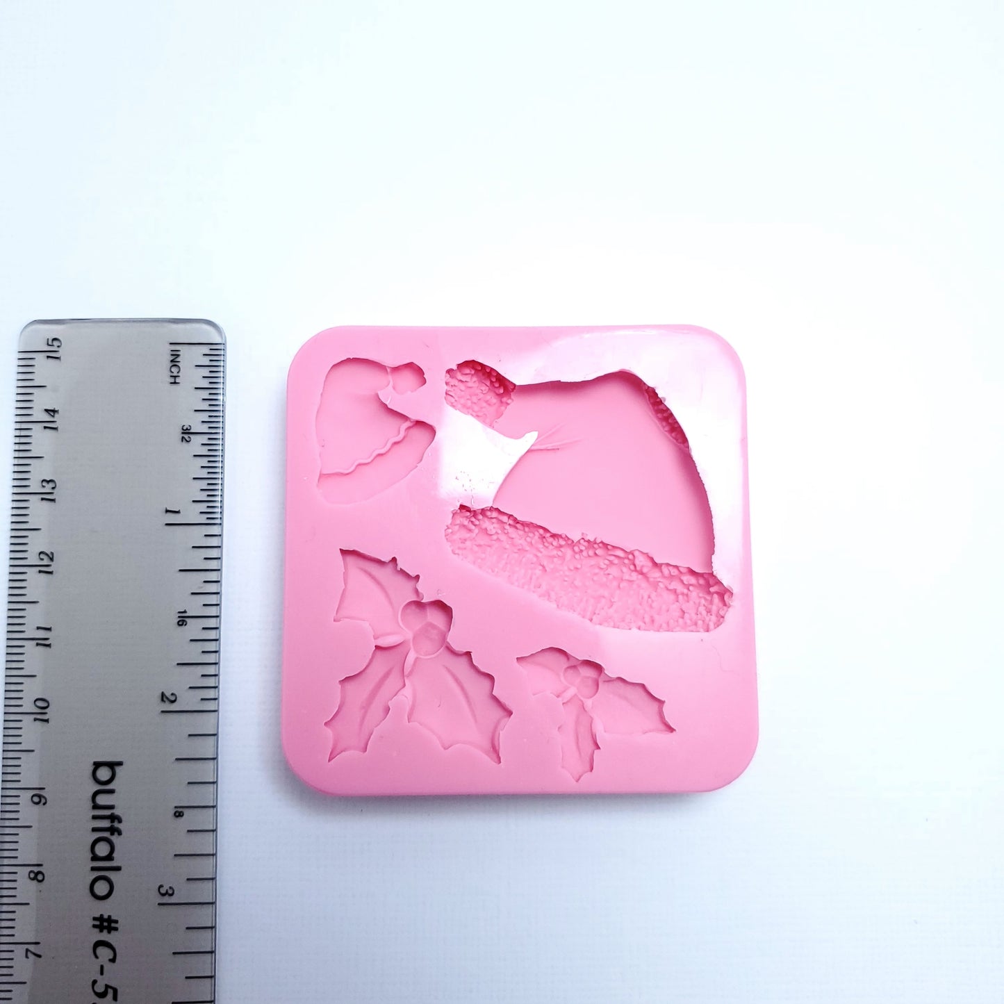 Christmas Santa Hat and Holly Silicone Mold for Fondant Resin Clay Crafts