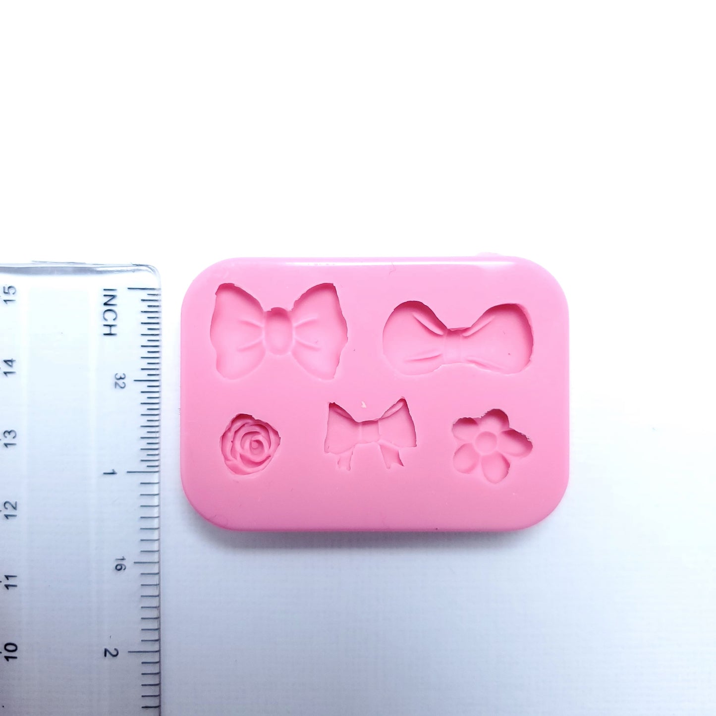 Mini Bow and Flower Multi-Project Silicone Mold for Crafting and Baking MS092