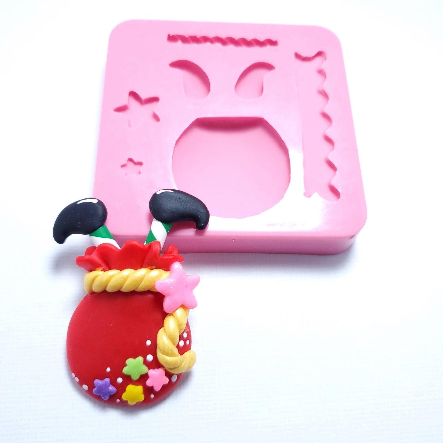 Elf Trouble Santa Sack Multi-Project Silicone Mold for Fondant Resin Clay Crafts