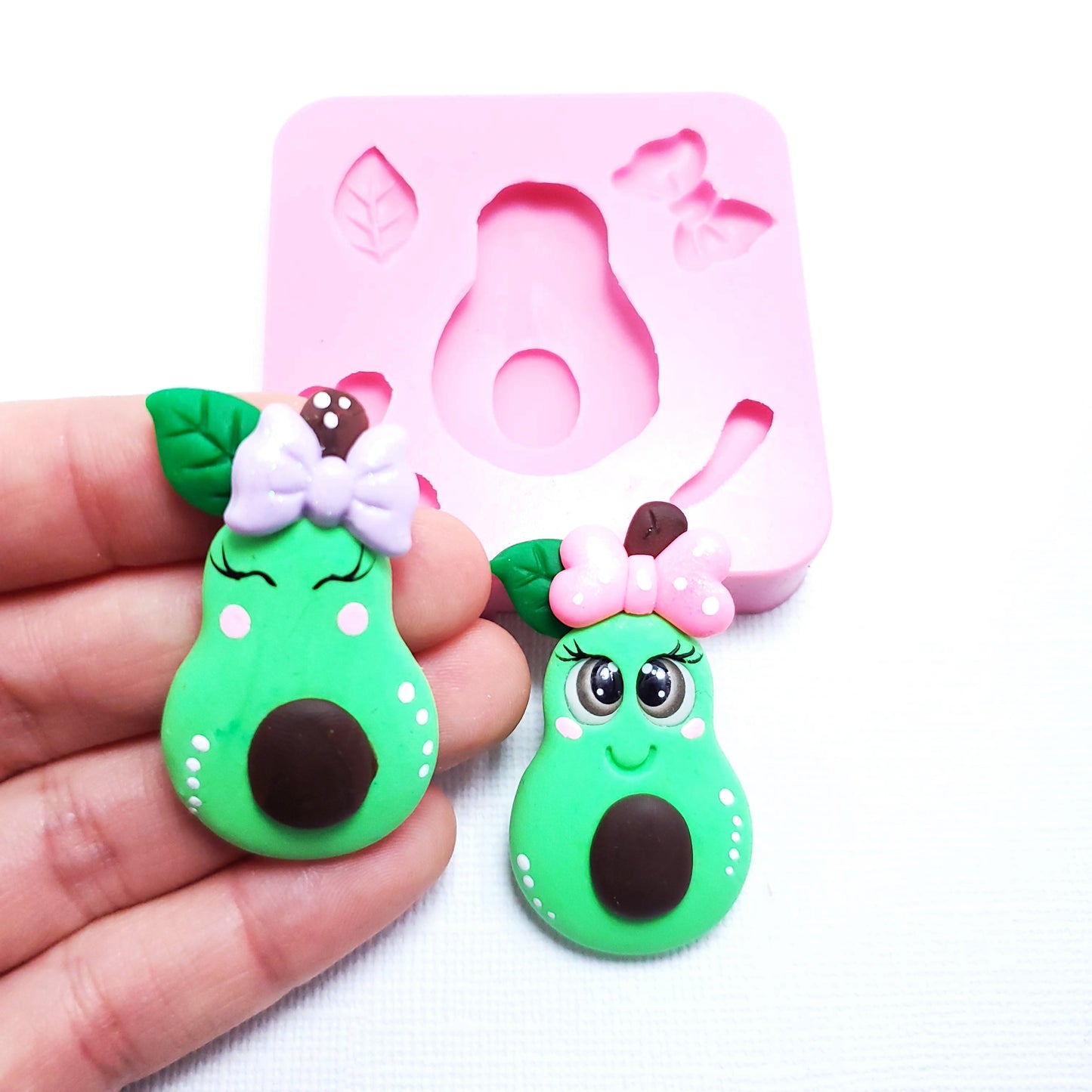 Cute Avocado Multi-Project Silicone Mold for Crafts Baking Jewelry MS074