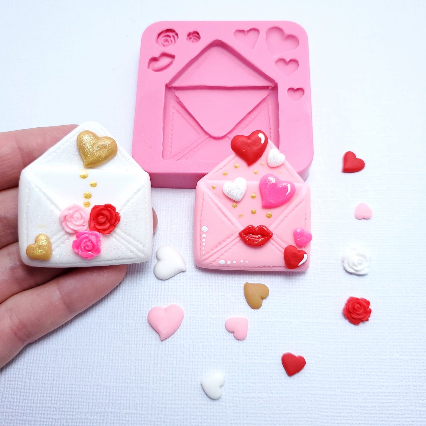 Love Letter Envelope Silicone Mold Set for Fondant Resin Clay Jewelry Making