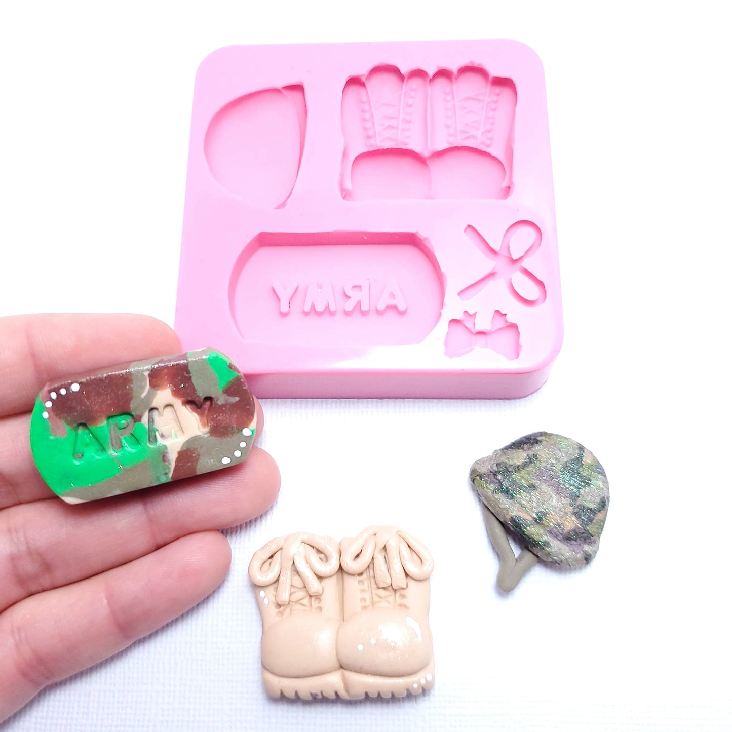Military Army Silicone Mold for Cake Decorating Resin Clay Jewelry Crafts