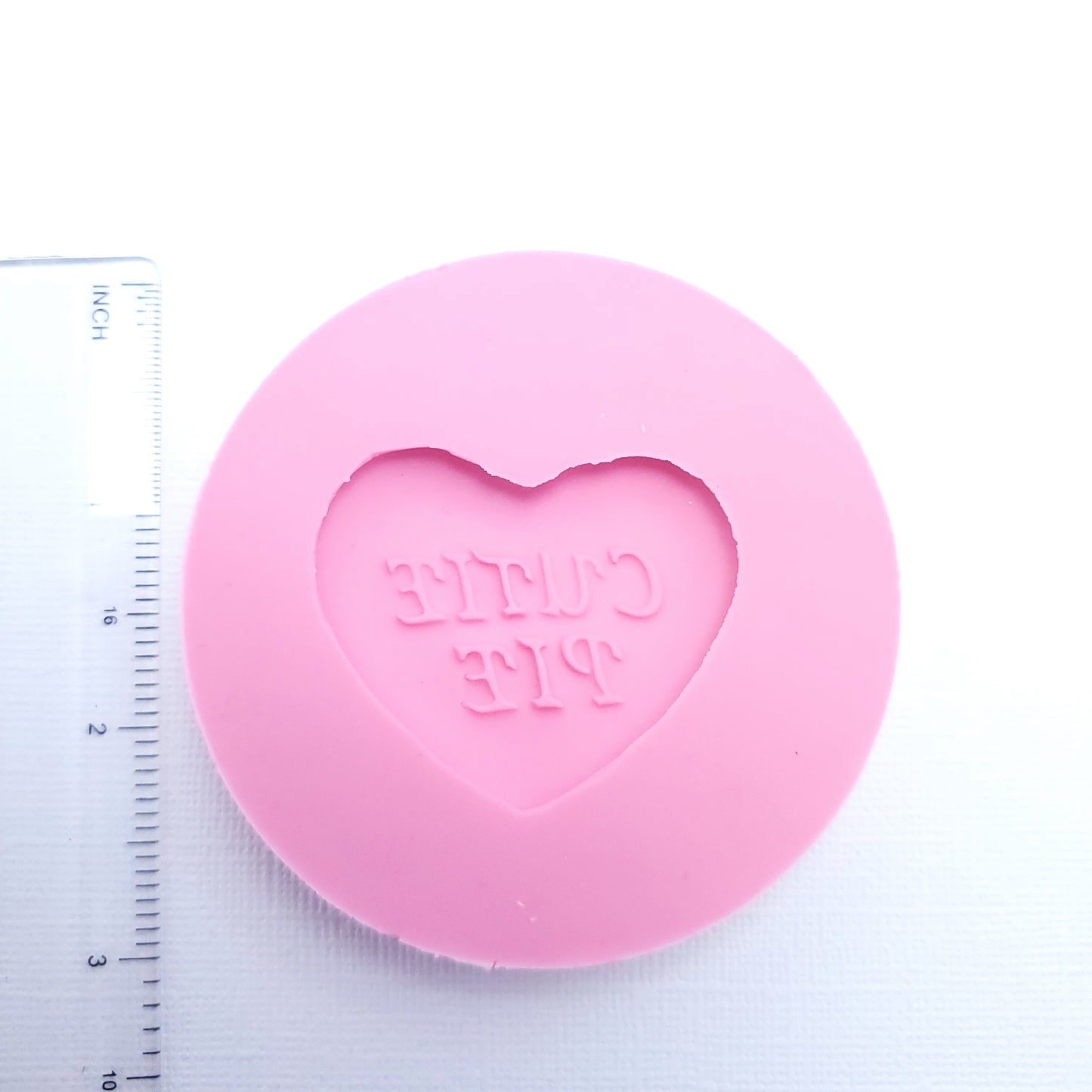 Conversation Heart “Cutie Pie” Silicone Mold for Fondant, Resin, Clay & Crafts