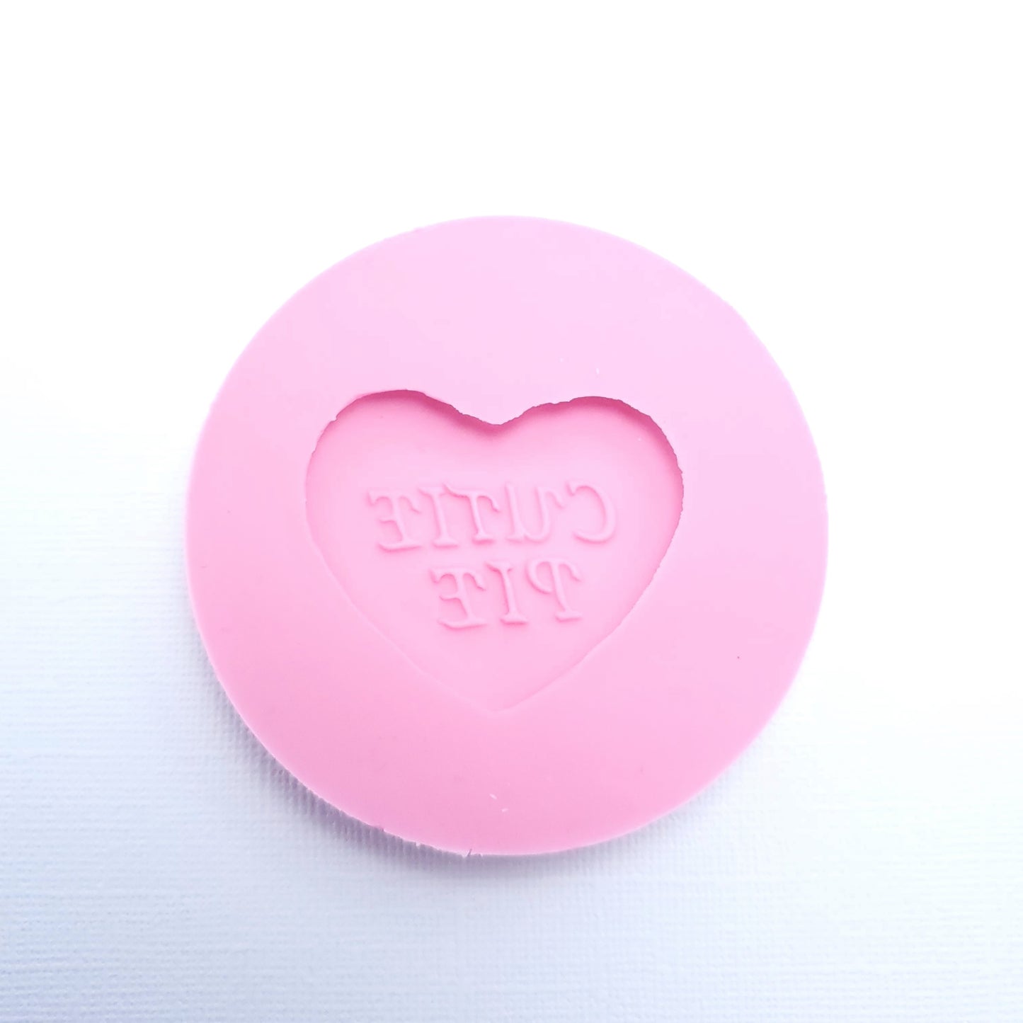 Conversation Heart “Cutie Pie” Silicone Mold for Fondant, Resin, Clay & Crafts
