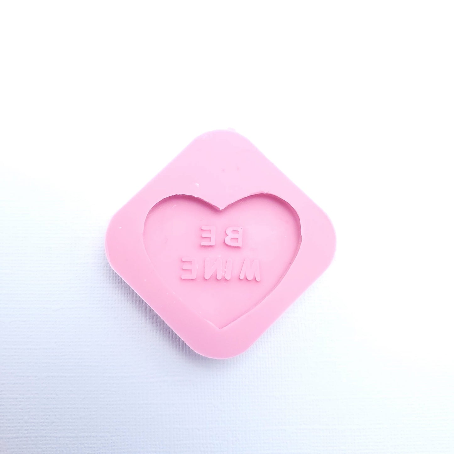 Conversation Heart “Be Mine” Silicone Mold for Fondant, Resin, Clay, Wax