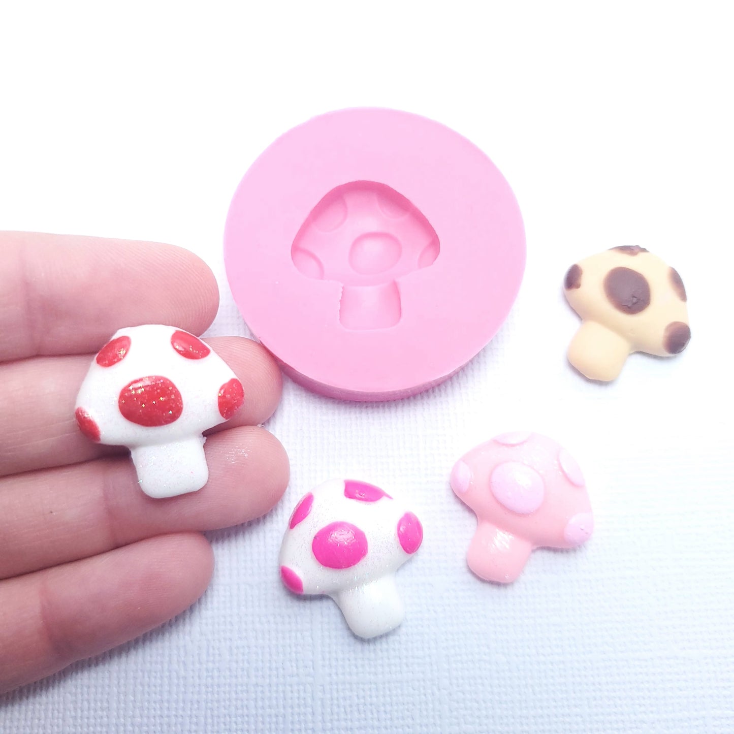 Fairy Mushroom Silicone Mold for Fondant Resin Polymer Clay Miniatures MS141