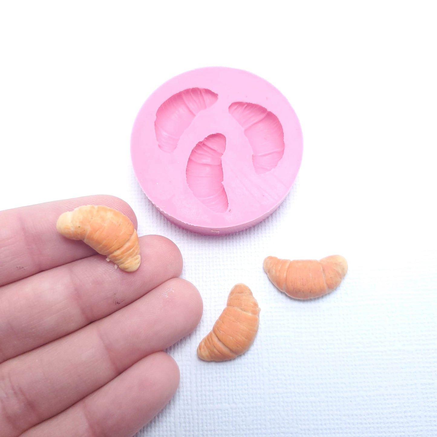 Mini Croissant Silicone Mold for Fondant Resin Clay Jewelry Decorations
