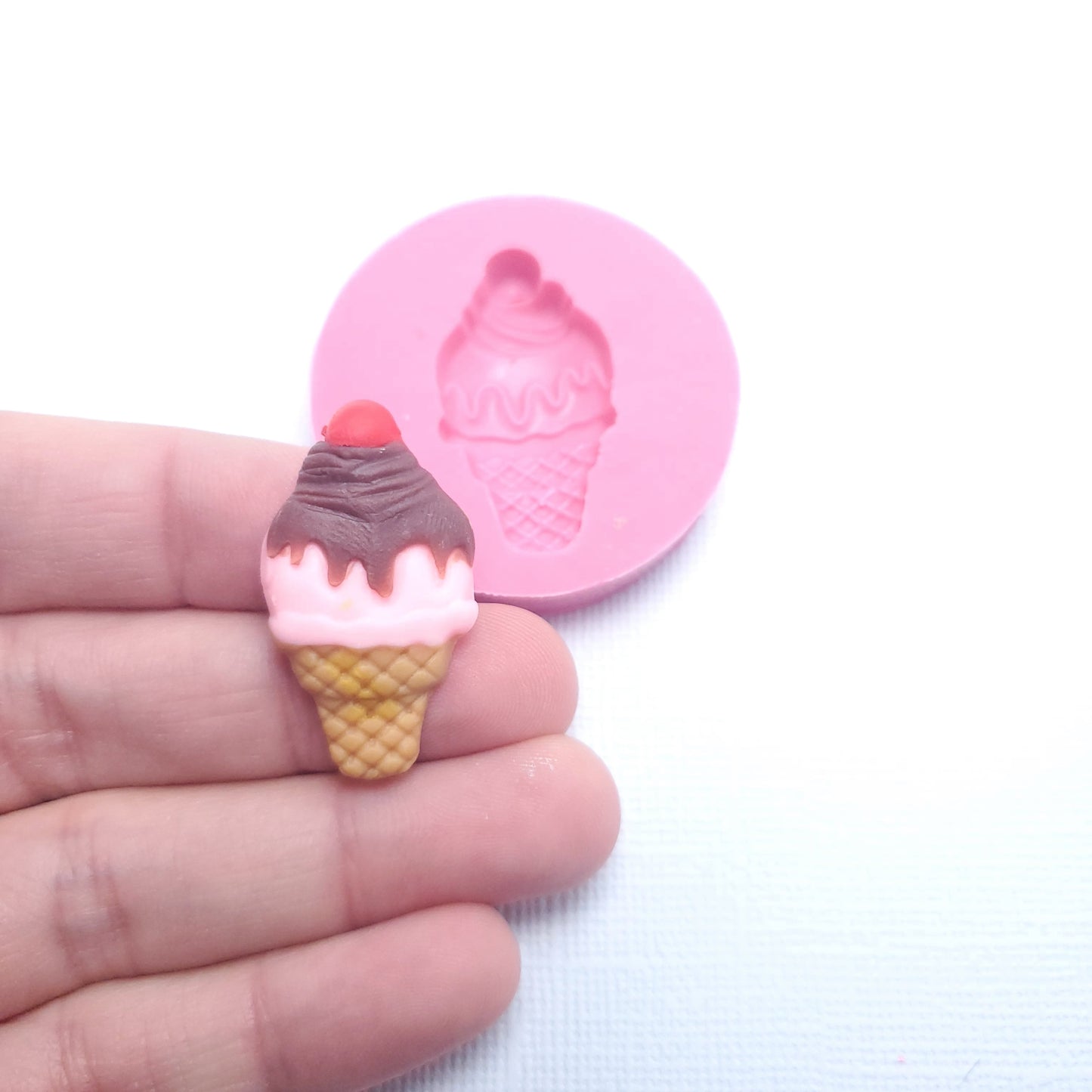 Ice Cream Cone Silicone Mold for Fondant, Resin, Clay and Jewelry Making