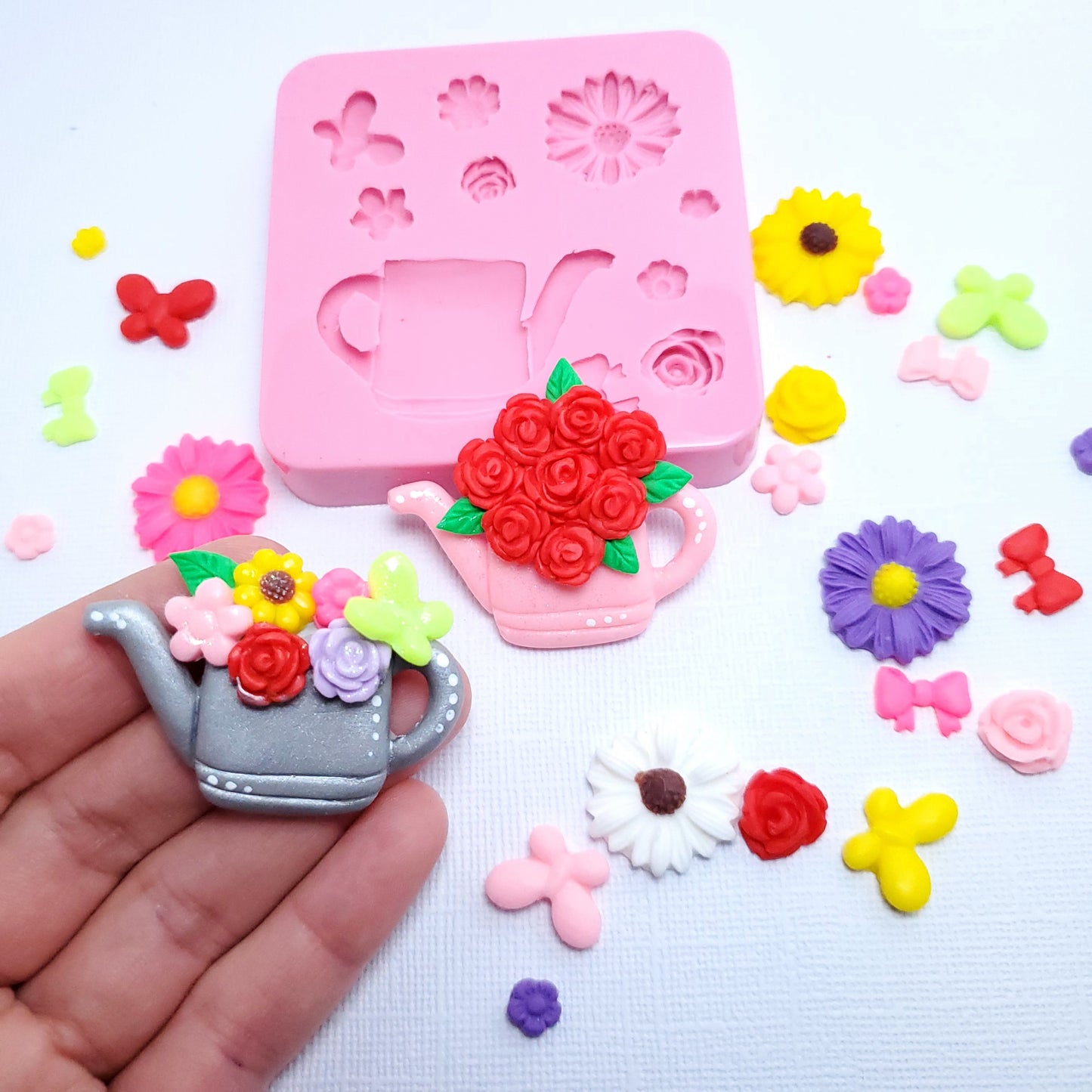 Watering Can Floral Multi-Project Silicone Mold MS151 for Crafts and Baking