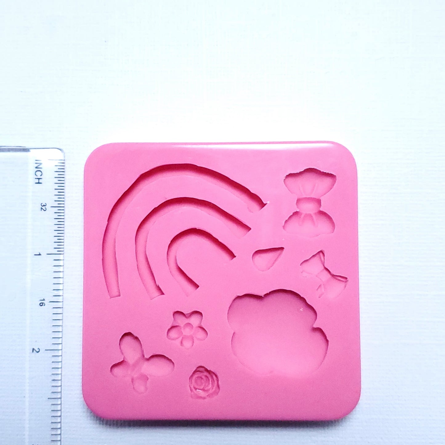 Cute Rainbow and Cloud Silicone Mold for Resin, Fondant, Clay Crafts MS160